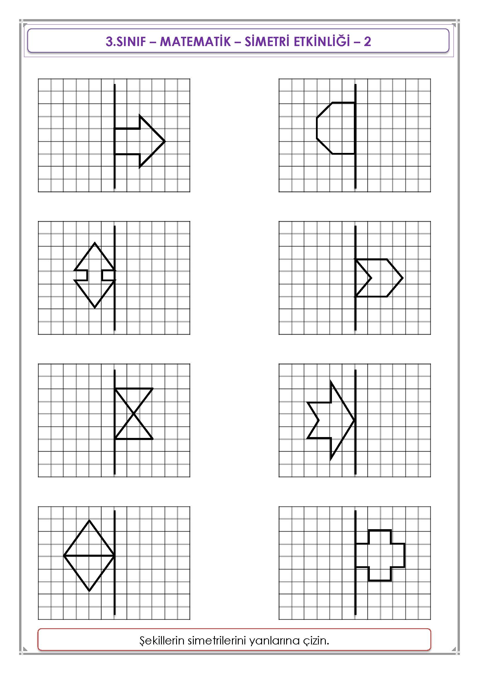 3. Sınıf Matematik Simetri Etkinliği - 2