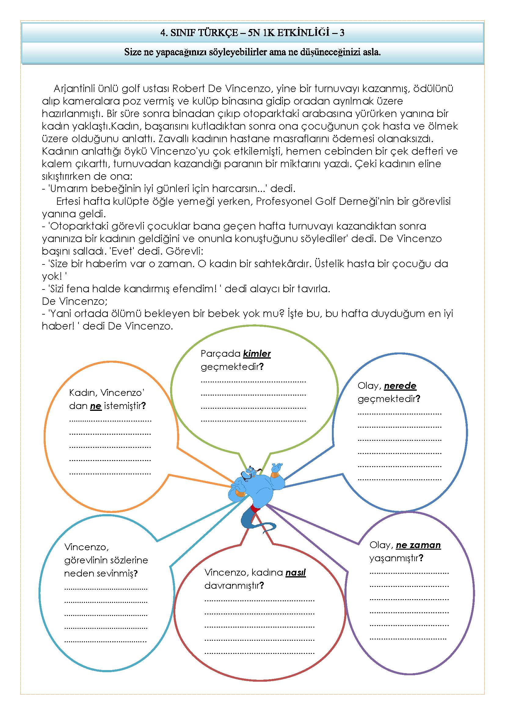 4. Sınıf Türkçe 5N1K Etkinlikleri-3