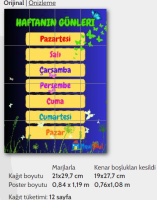 Haftanın Günleri 16 parça (poster boyutu: 0,76*1,08m